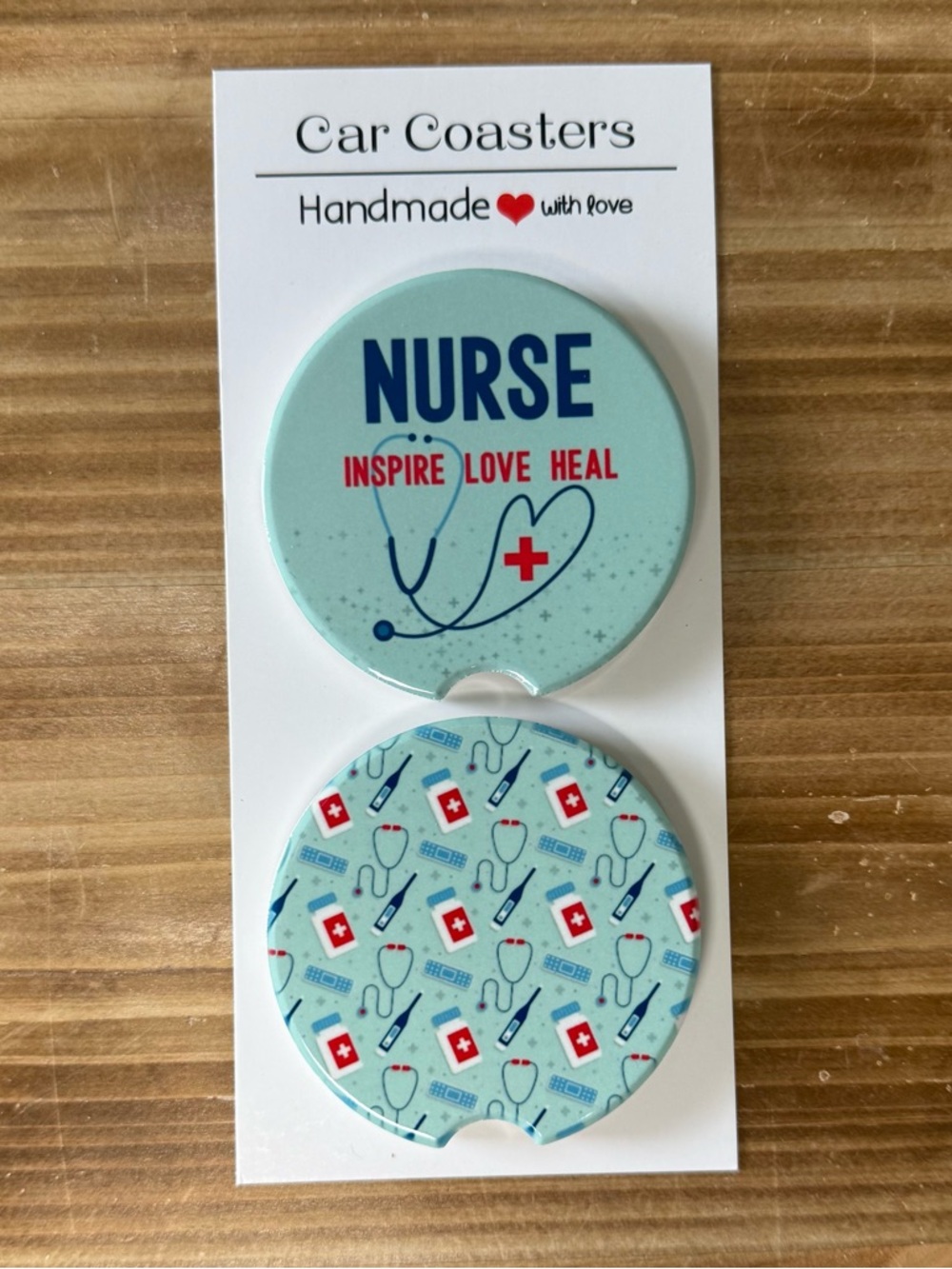 Nurse Car Coasters Set - Inspire Love Heal